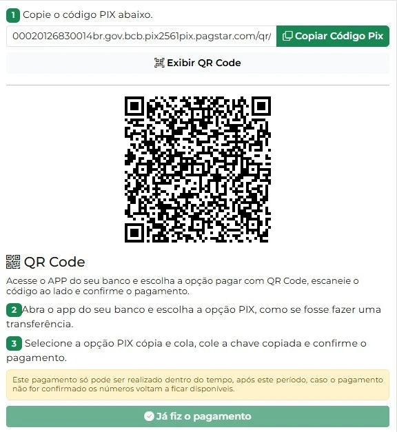 Froma de pagamento - Pix
